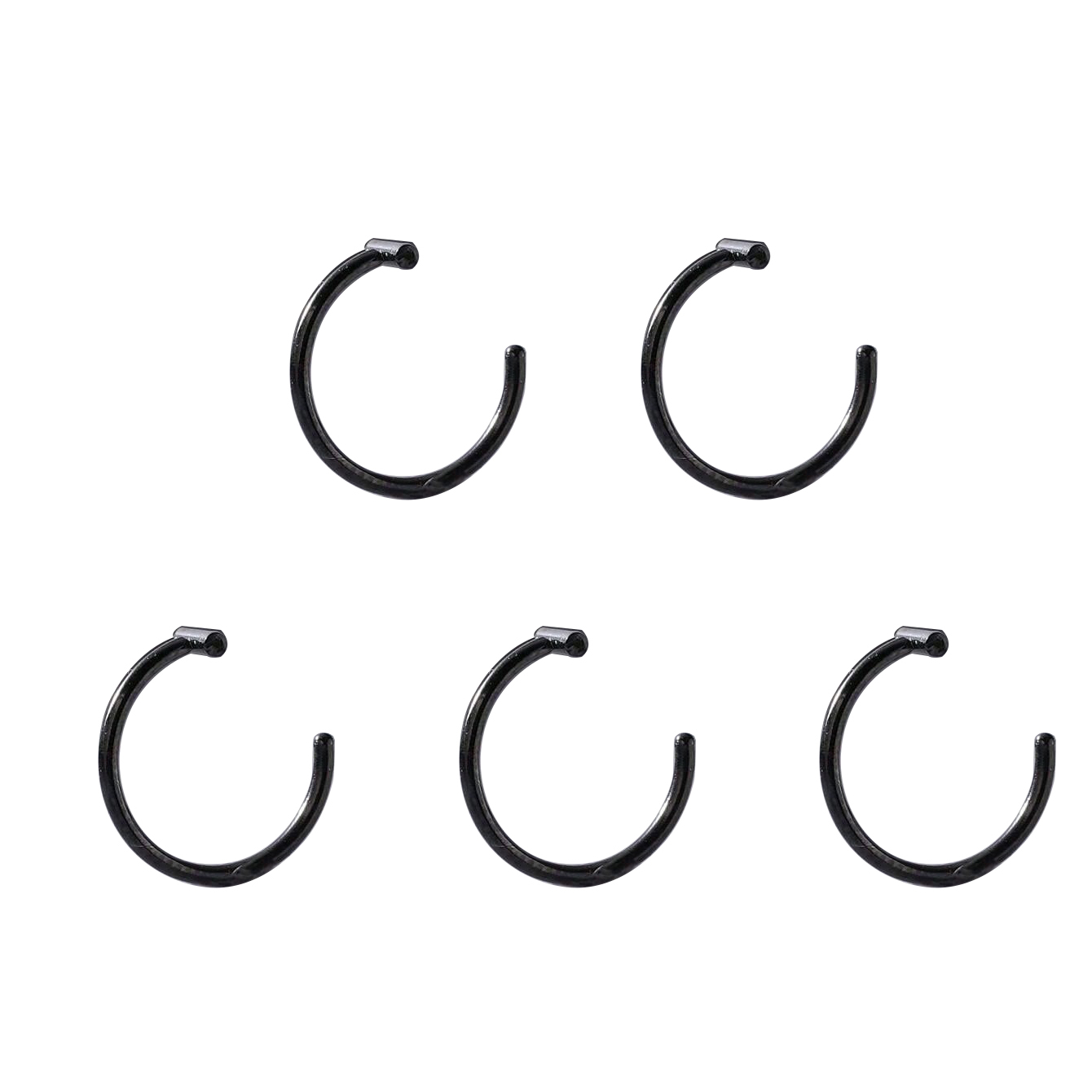 Horizontal Bar C-Shaped Nose Ring, Non-Pierced Septum Jewelry